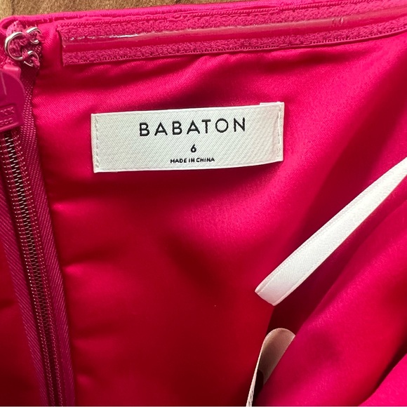 NWT Aritzia Babaton Blaze Pink Satin Bodysuit - Picture 5 of 9